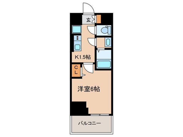 ﾌﾟﾚｻﾝｽ大須観音ﾌｨｴｽﾀ(1201)の物件間取画像